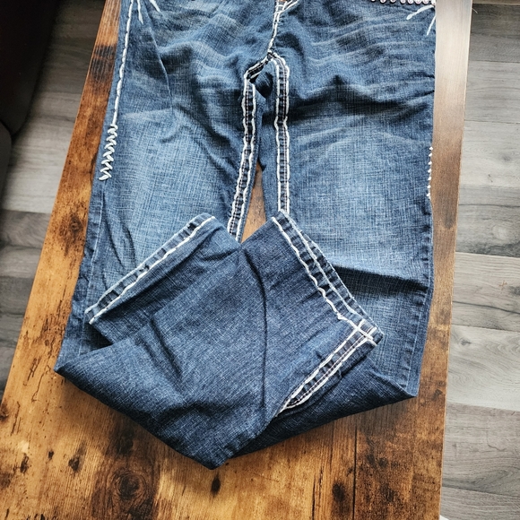 Blinged boot cut jeans, in good used condition - Picture 6 of 8